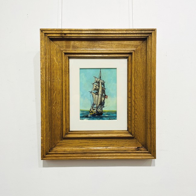 'Tallship at Sea' by artist Malcolm Cheape